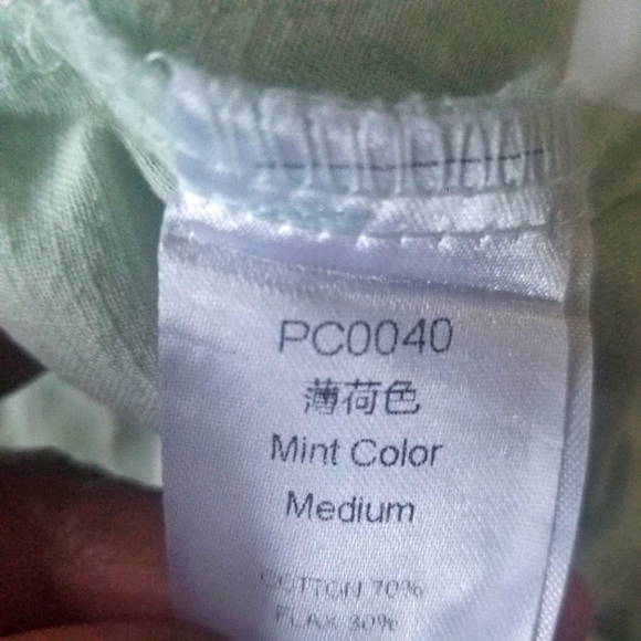 Men's Pullover Short Sleeve Top in Mint Green Size M - Picture 2 of 2